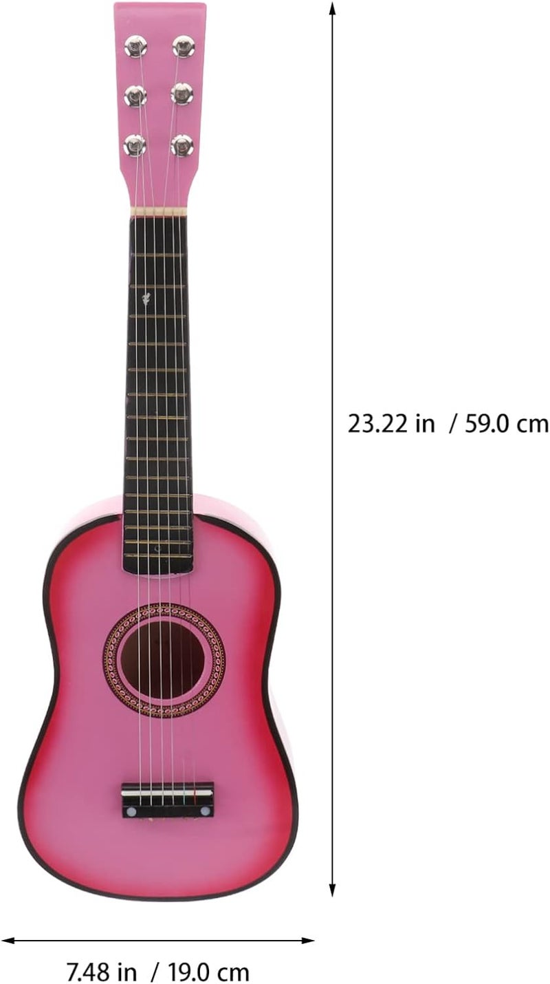 Toddmomy 23 Inch Kids Guitar 6 String Toddler Beginner Acoustic for Children Music Instrument Pink - Image 4